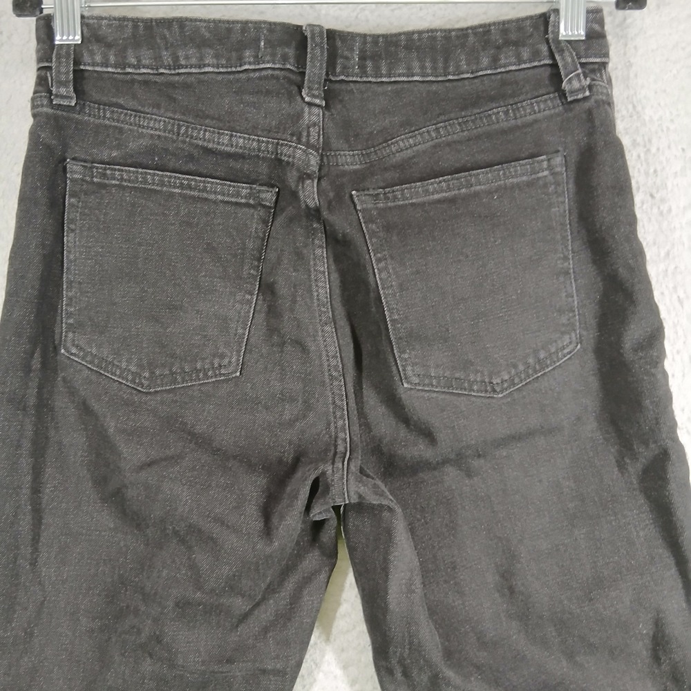 Abercrombie & Fitch Skinny High Rise Jeans Seam Detail Raw Hem Black Size 27/4 - Picture 7 of 16